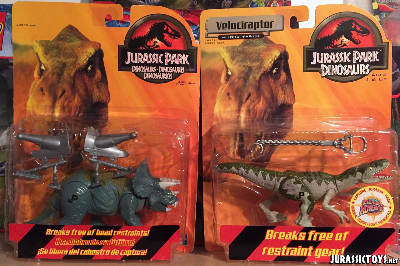 Jurassic Park Dinosaurs: Triceratops and Velociraptor