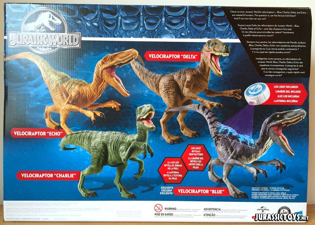 Jurassic World Velociraptor 4Pack Jurassic Toys