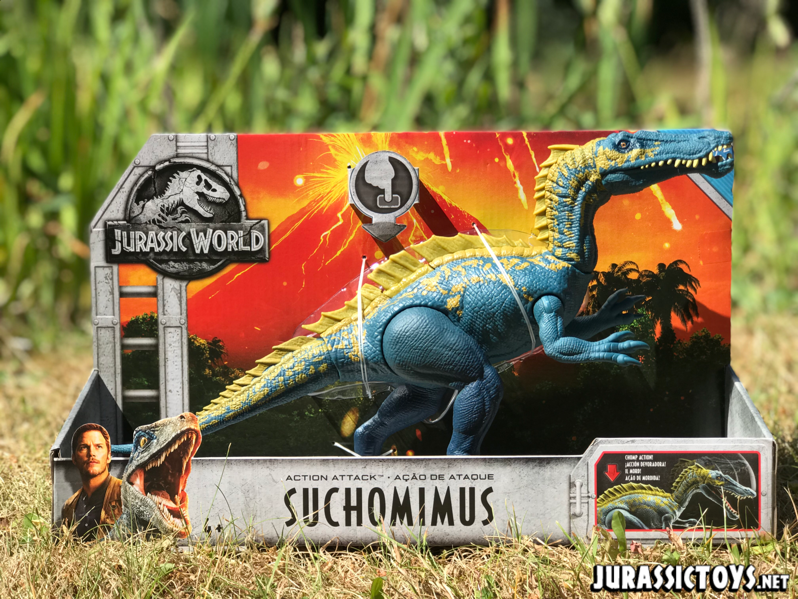Jurassic World Action Attack Suchomimus Figure 