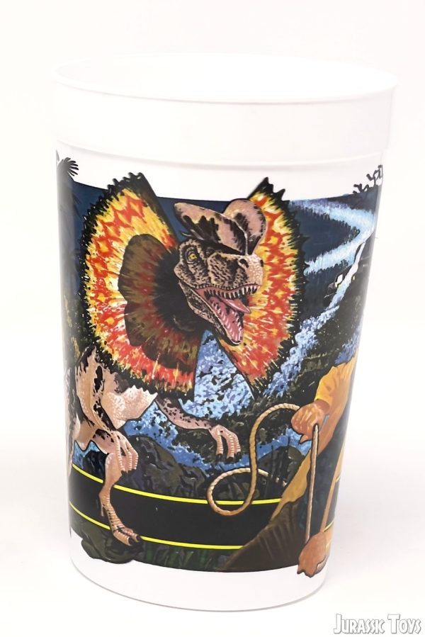 Plastic cup Dilophosaurus (French)