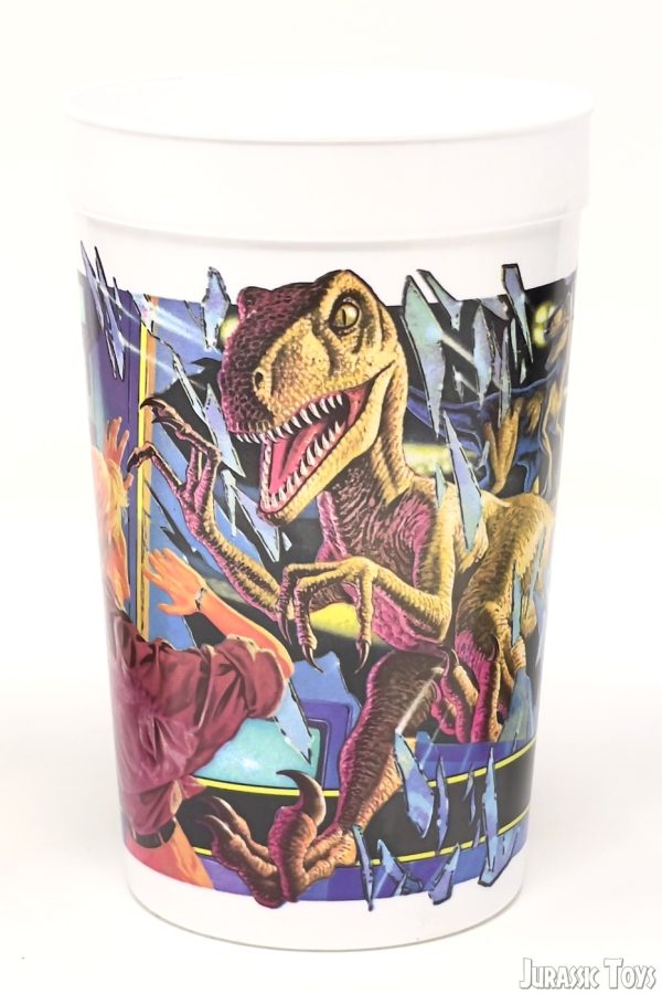 Plastic cup Velociraptor (French)