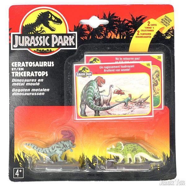 Die-cast Metal Ceratosaurus and Triceratops