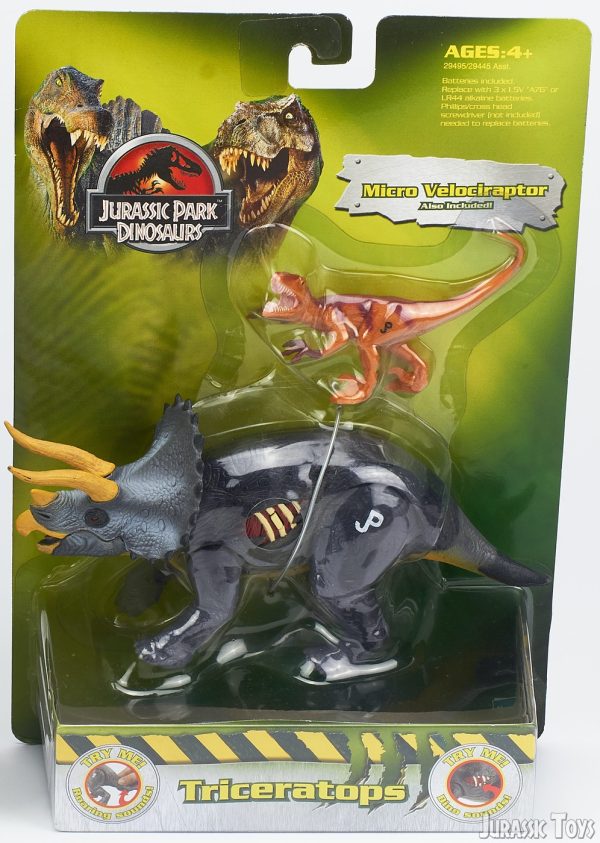 Triceratops with Micro Velociraptor