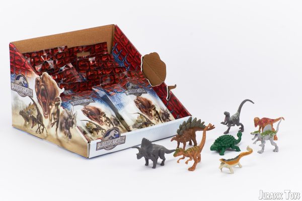 Blind bag dinosaurs and store display