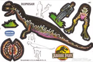 Danone Die-Cut Cardboard Dilophosaurus