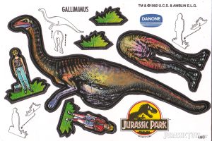 Danone Die-Cut Cardboard Gallimimus