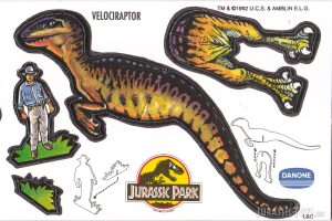 Danone Die-Cut Cardboard Velociraptor