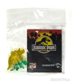 Triceratops transparent keychain set