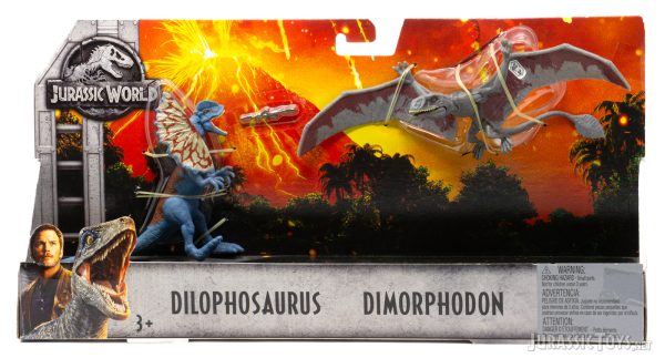 Two-pack Dilophosaurus and Dimorphodon